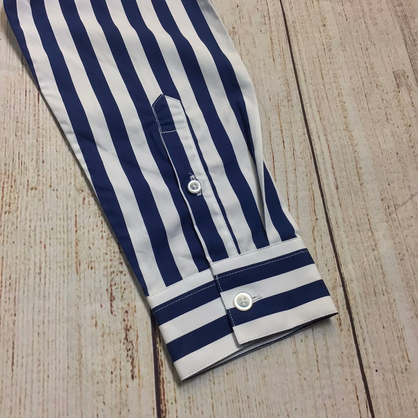 BNWT Devil's Advocate Blue & White Striped Shirt RRP £55 Size S