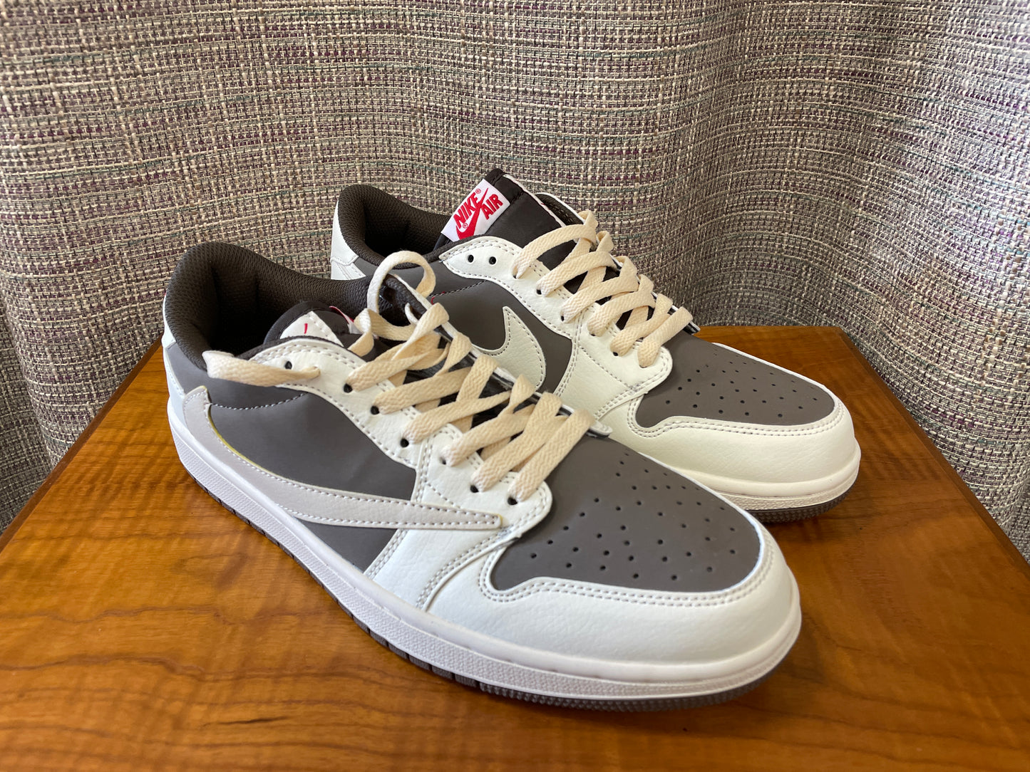 Nike Air Jordan Travis Scott Cactus Jack Cream Brown Beige Trainers UK 9