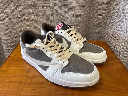 Nike Air Jordan Travis Scott Cactus Jack Cream Brown Beige Trainers UK 9