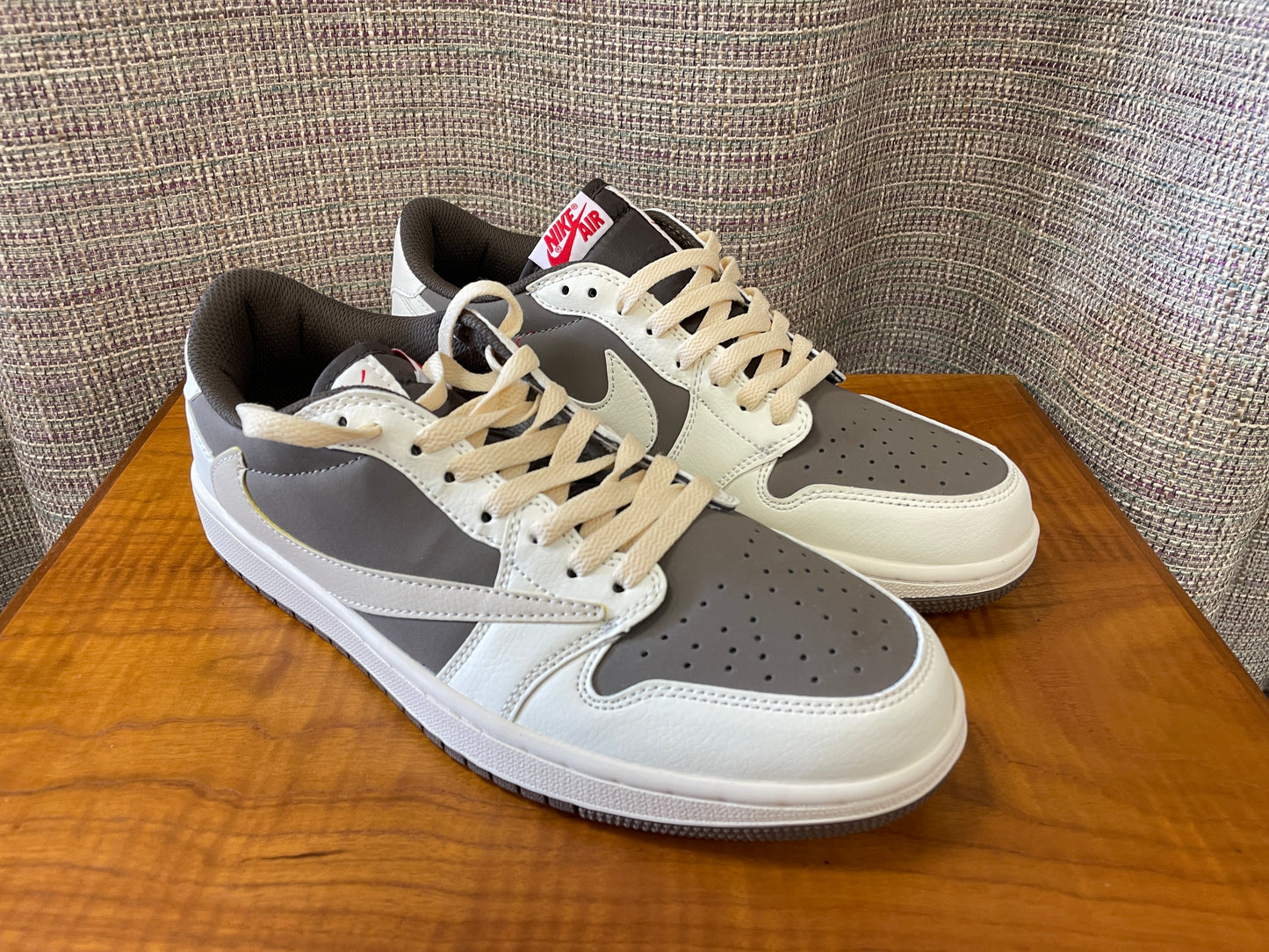 Nike Air Jordan Travis Scott Cactus Jack Cream Brown Beige Trainers UK 9