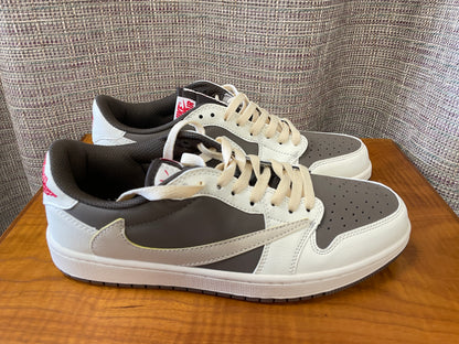 Nike Air Jordan Travis Scott Cactus Jack Cream Brown Beige Trainers UK 9