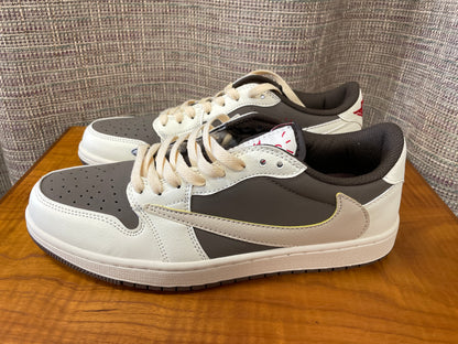 Nike Air Jordan Travis Scott Cactus Jack Cream Brown Beige Trainers UK 9