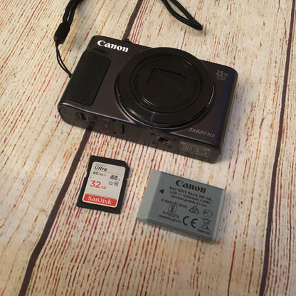Canon PowerShot SX620 HS Wi-Fi Digital Camera w/Box & Charger