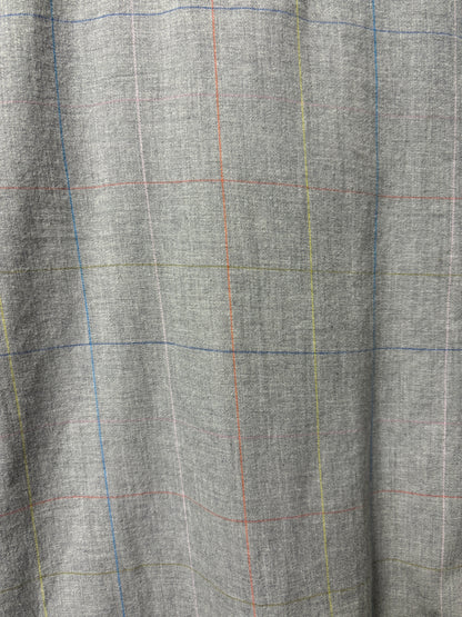 Lacoste Live Grey and Multicoloured Cotton Check Oxford Shirt 38