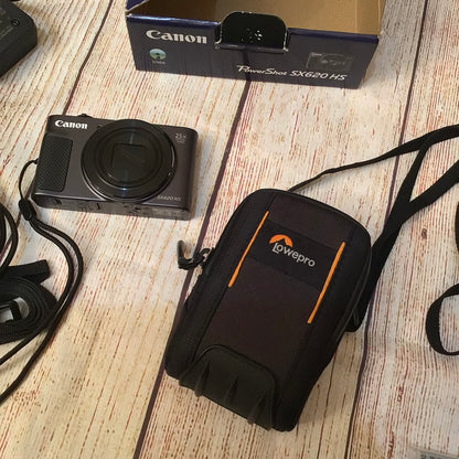 Canon PowerShot SX620 HS Wi-Fi Digital Camera w/Box & Charger