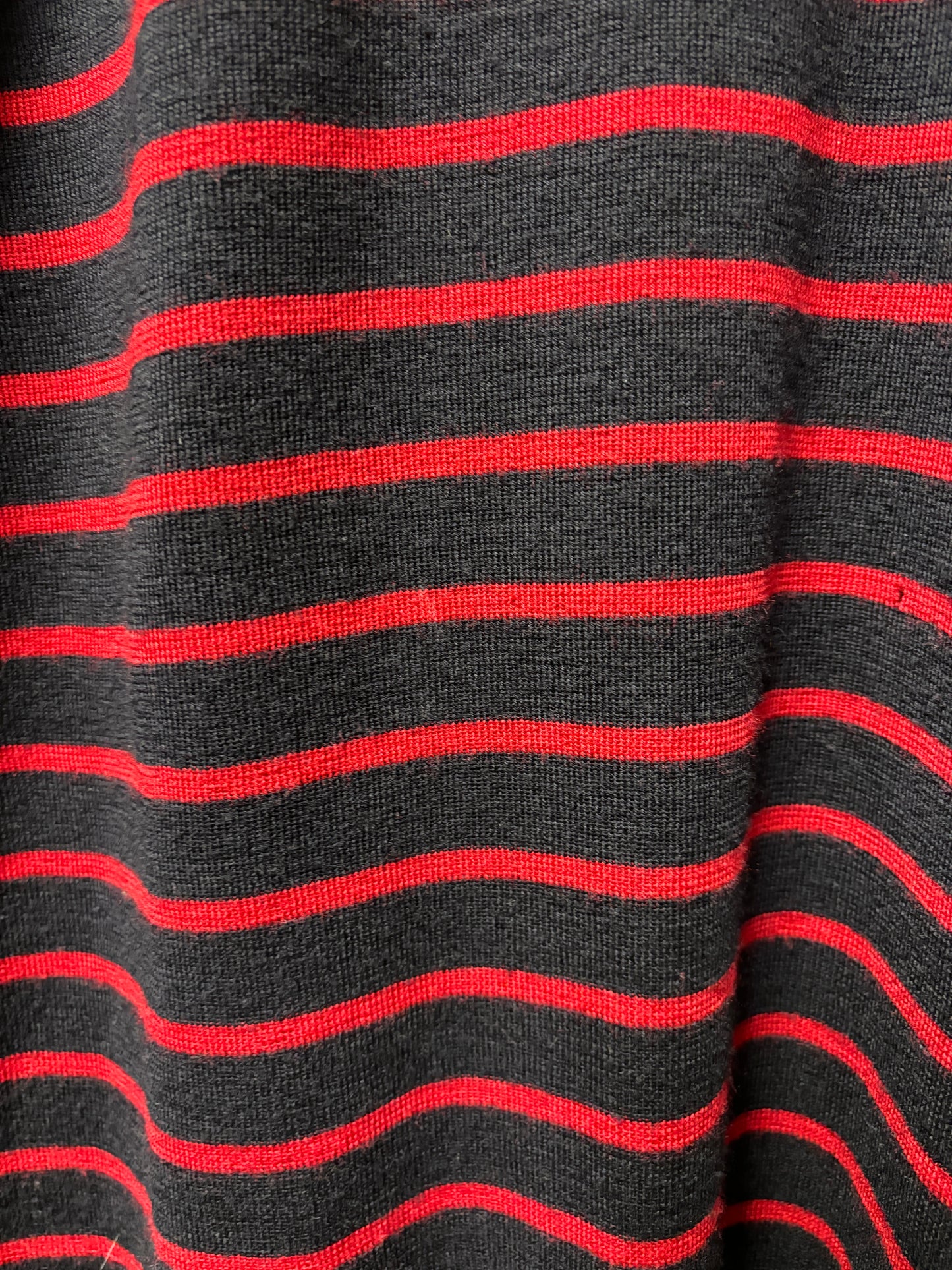 Tory Burch Red and Navy Striped Merino Wool Jumper Medium