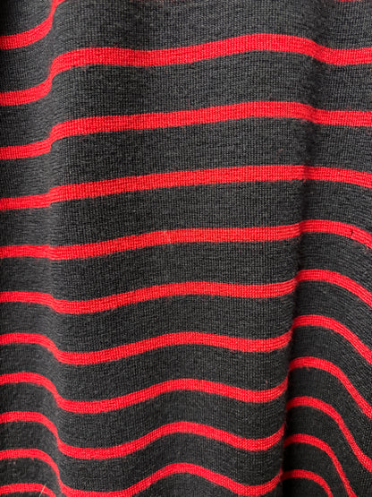 Tory Burch Red and Navy Striped Merino Wool Jumper Medium