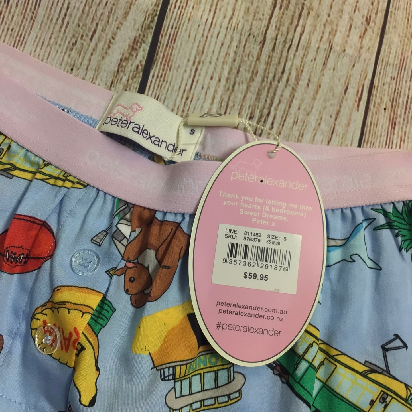 BNWT Peter Alexander Blue Multi Print Underpants Size S