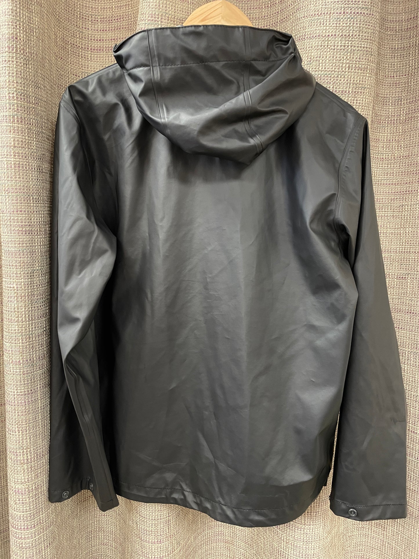 Helly Hansen Black Rain Jacket with Removable Hood 14 Large
