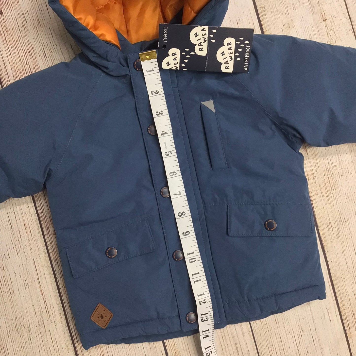 BNWT Next Blue Waterproof Jacket Age 9-12mths