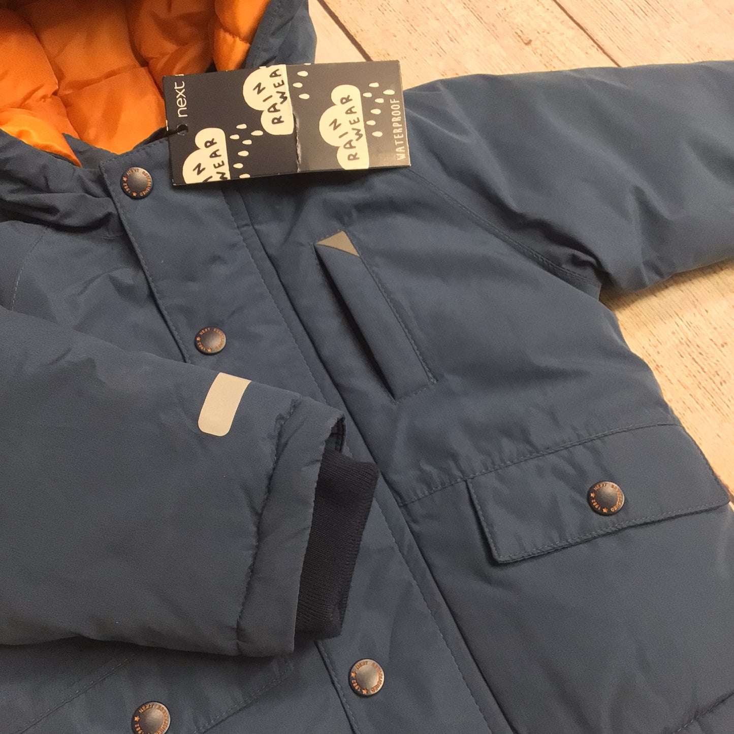 BNWT Next Blue Waterproof Jacket Age 9-12mths