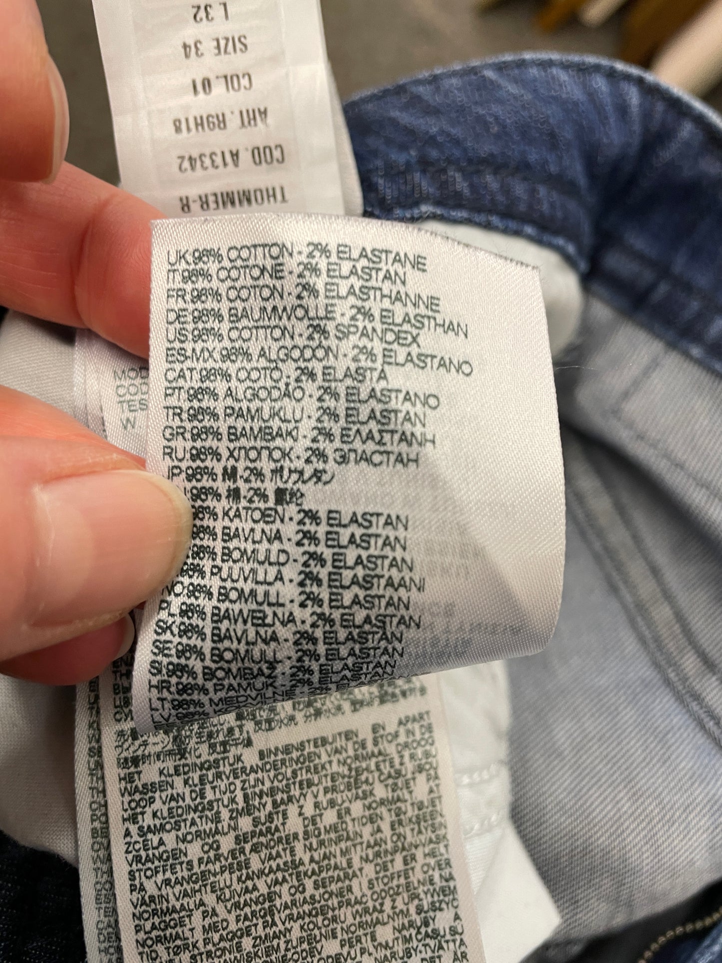 Diesel Industry Thommer Indigo Blue Jeans W34 L32