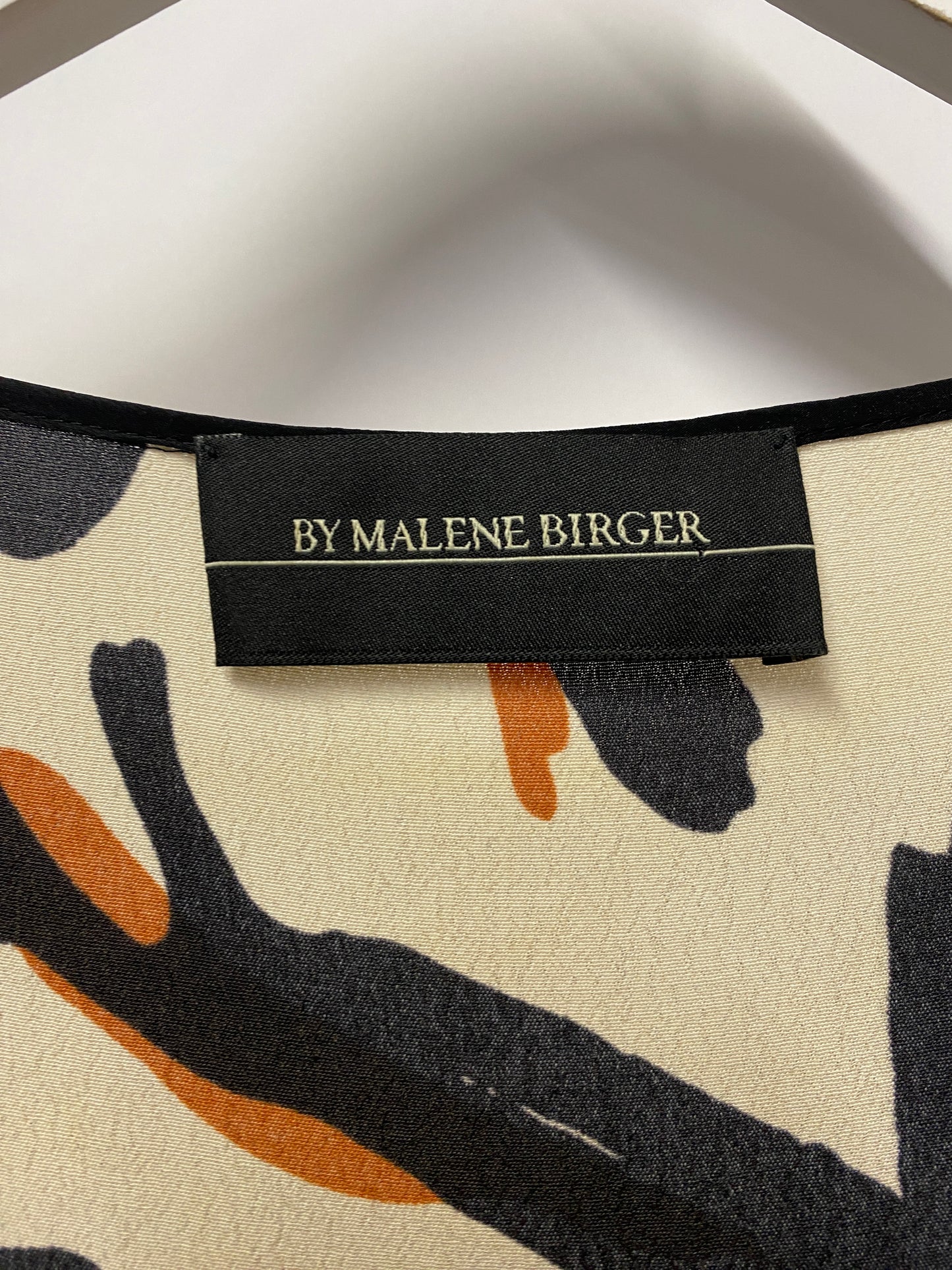 by Malene Birger Cream Patterned Viscose T-shirt 12/40