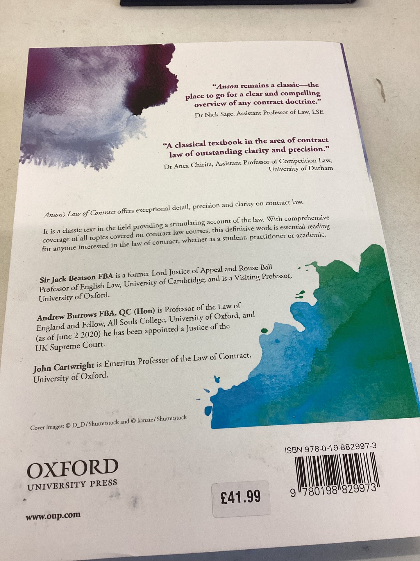 Anson's Law of Contract 31st Edition J Beatson A Burrows J Cartwright