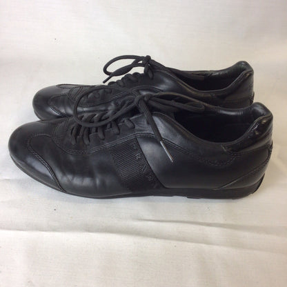 Prada 4E 1628 Black Leather Trainers Size 6.5 UK