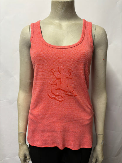 Agnes B Red and Pink Gecko Vest Medium