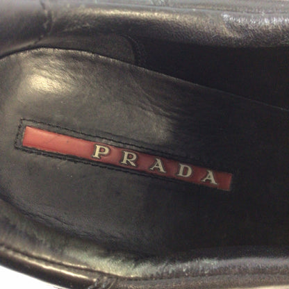 Prada 4E 1628 Black Leather Trainers Size 6.5 UK