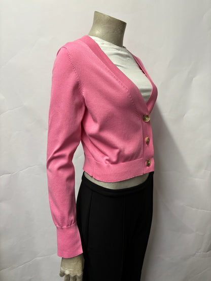 Ted Baker Pink Cotton Blend Cropped Cardigan 3