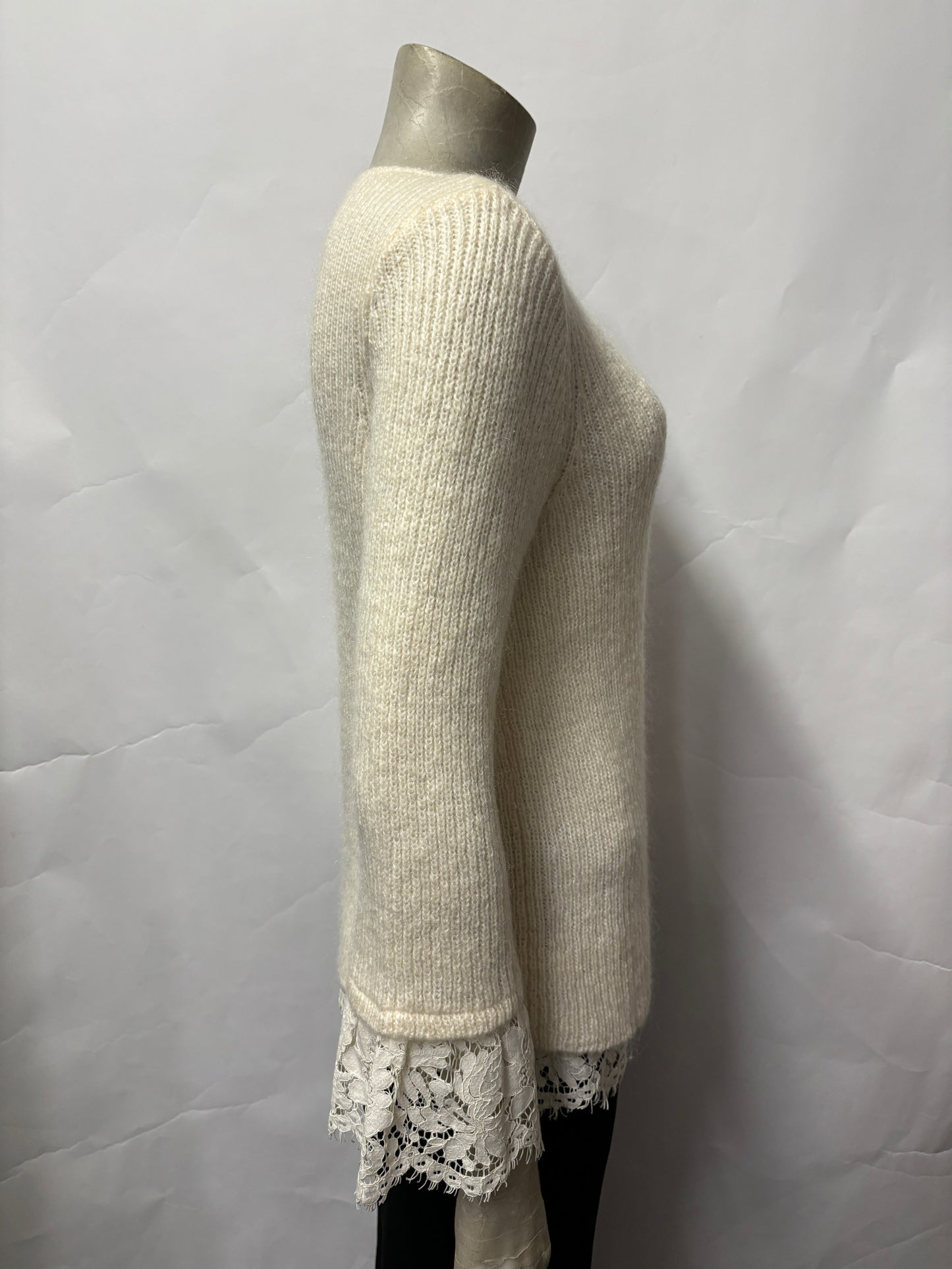 Mint Velvet Cream Mohair and Lace Jumper 12