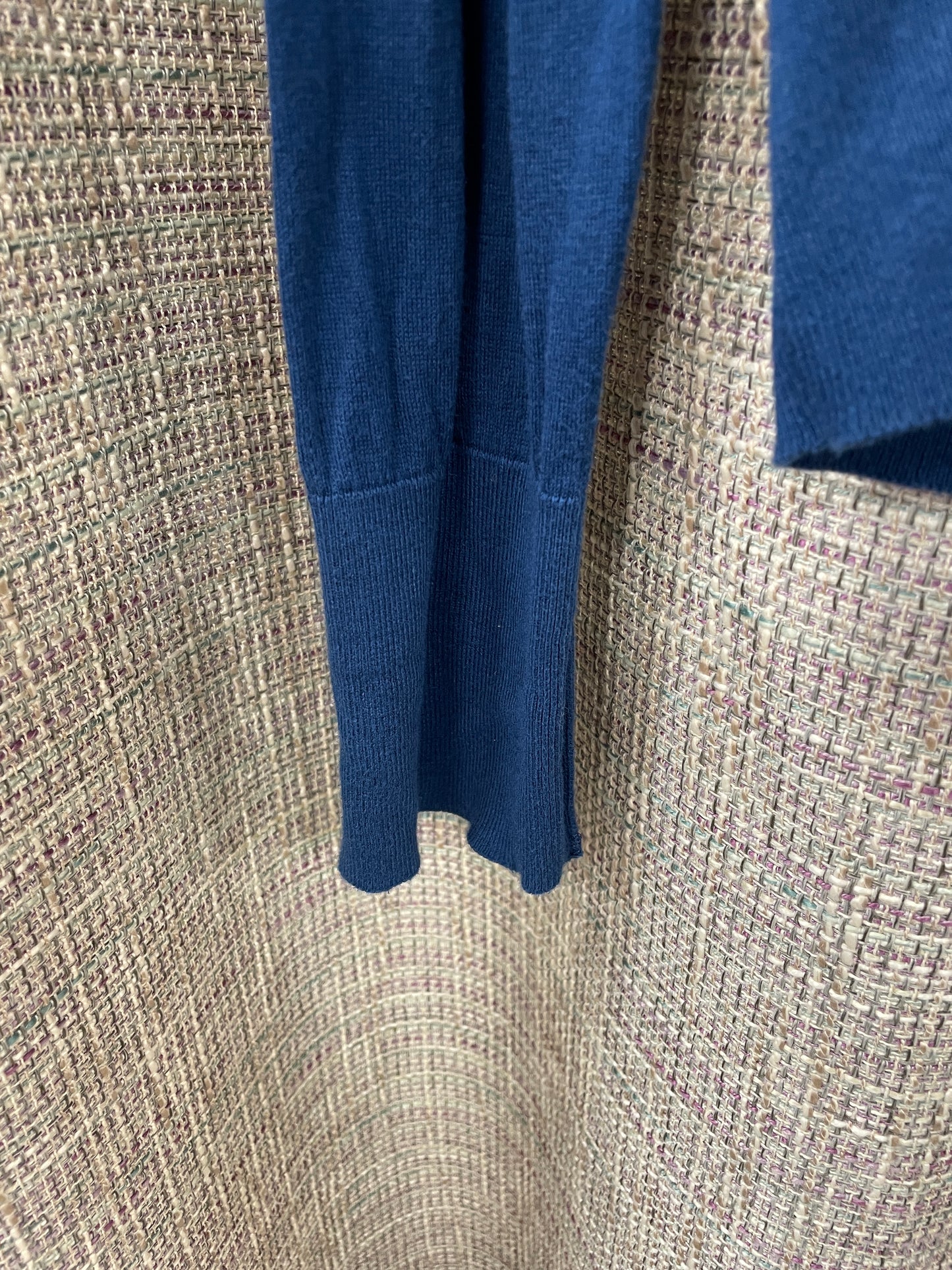 John Smedley Blue Turtleneck Long Sleeve Fine Knit Jumper Medium