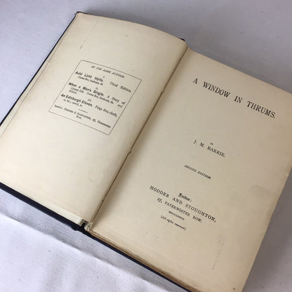 A Window in Thrums by JM Barrie (Hodder & Stoughton, 2nd Edition, 1889)