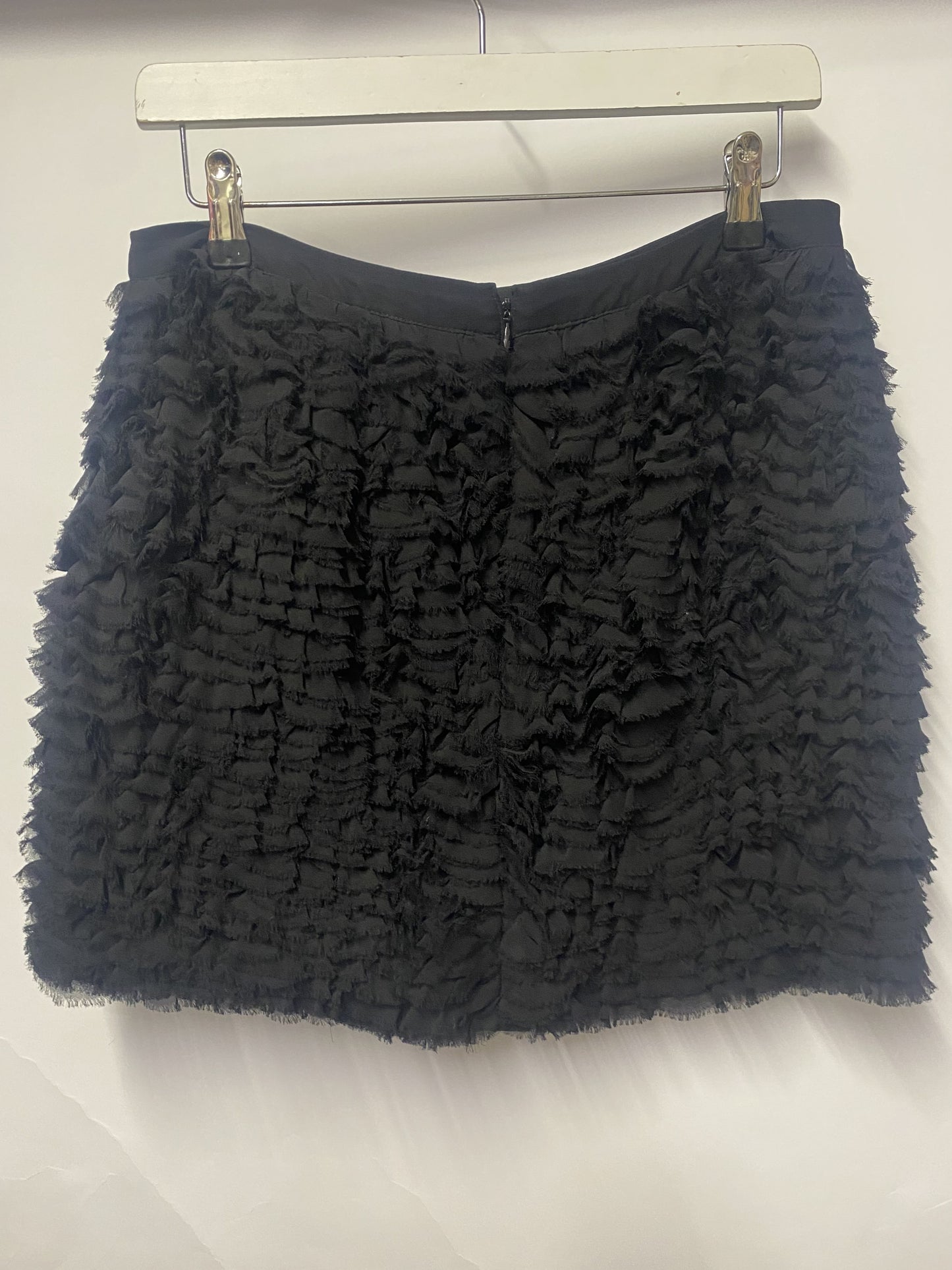 Michael Kors Black Chiffon Ruffle Mini Skirt 12
