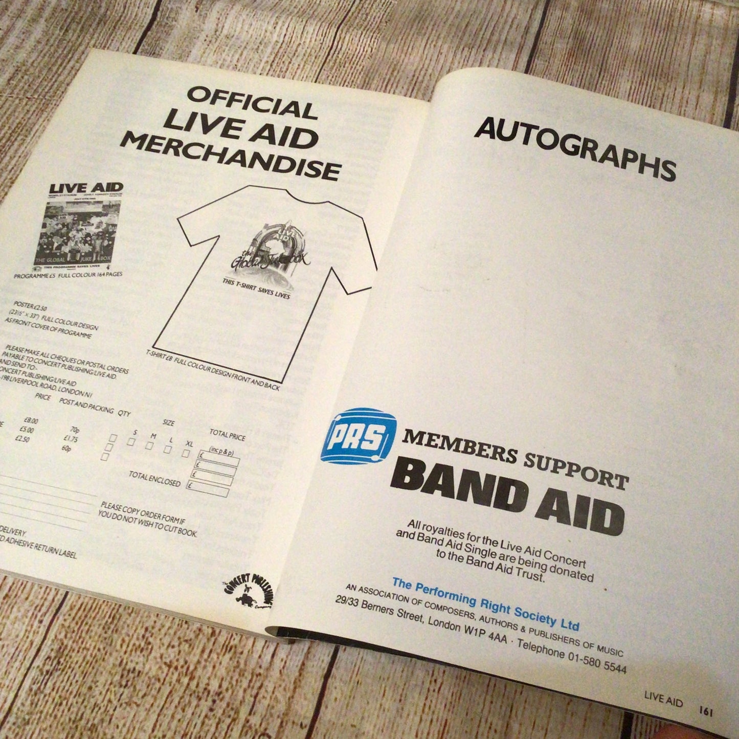 Live Aid Concert Programme, Wembley Stadium, July 13th 1985