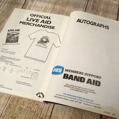 Live Aid Concert Programme, Wembley Stadium, July 13th 1985