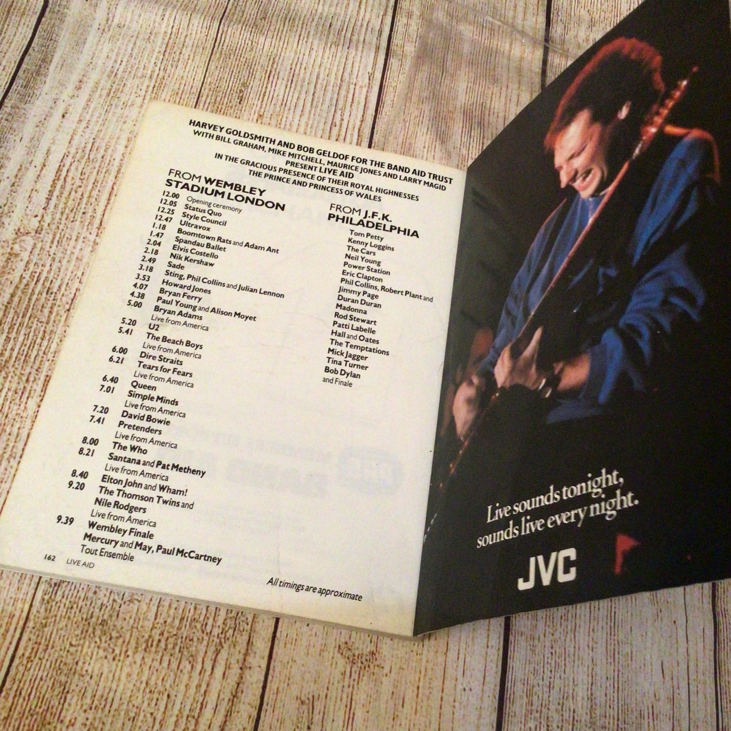 Live Aid Concert Programme, Wembley Stadium, July 13th 1985
