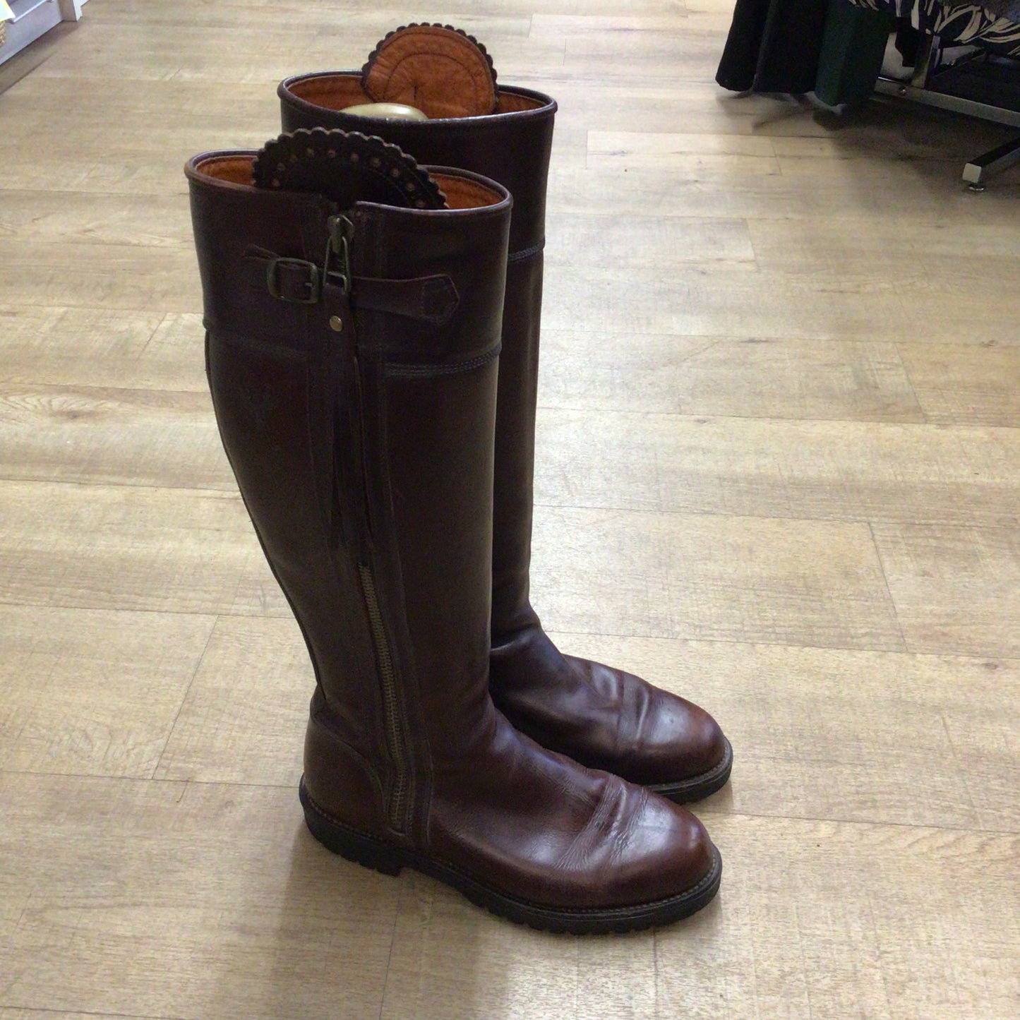 Penelope Chilvers Long Tassel Conker Brown Boots Size EU 41