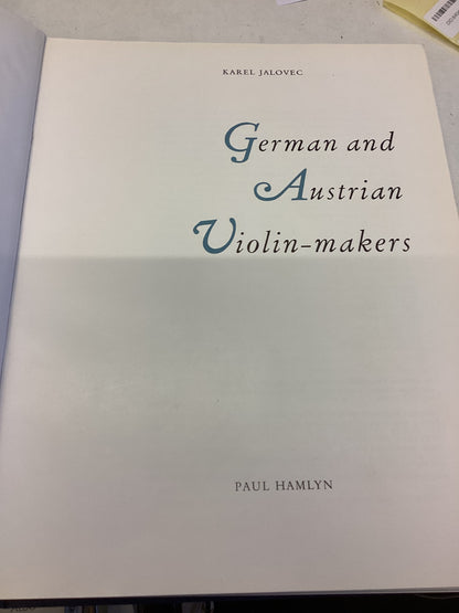 German & Austrian Violin Makers Karel Jalovec