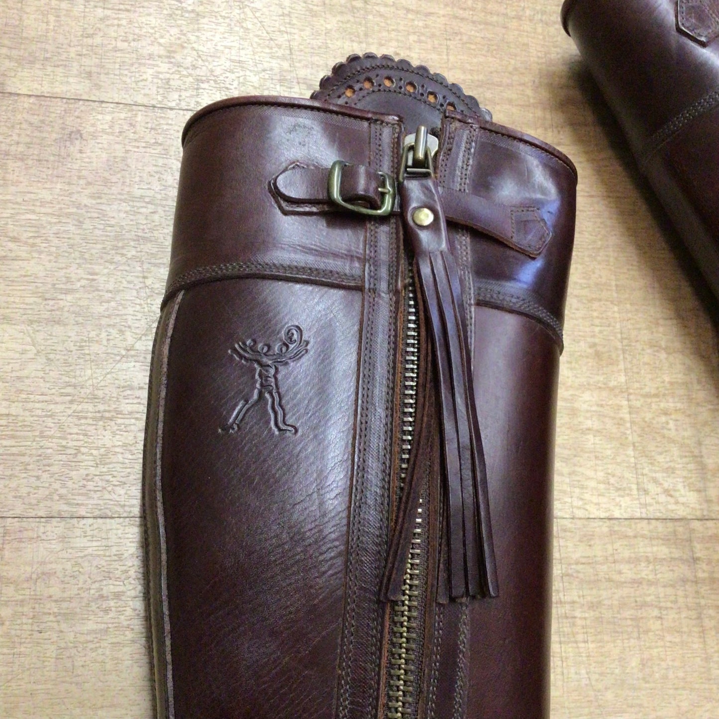 Penelope Chilvers Long Tassel Conker Brown Boots Size EU 41
