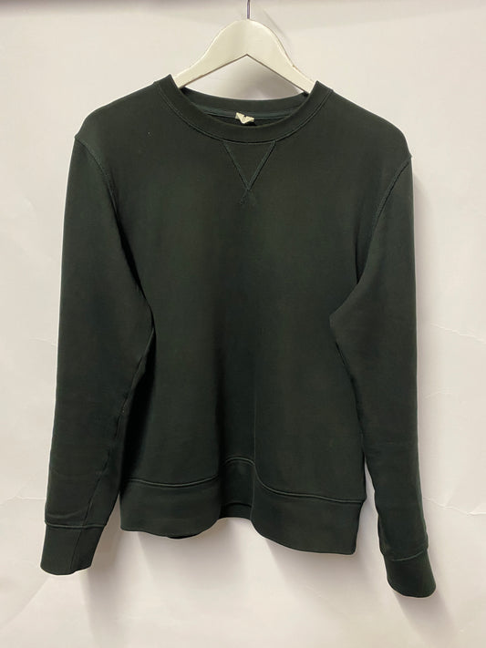 Arket Dark Green Cotton Crewneck Sweatshirt Small