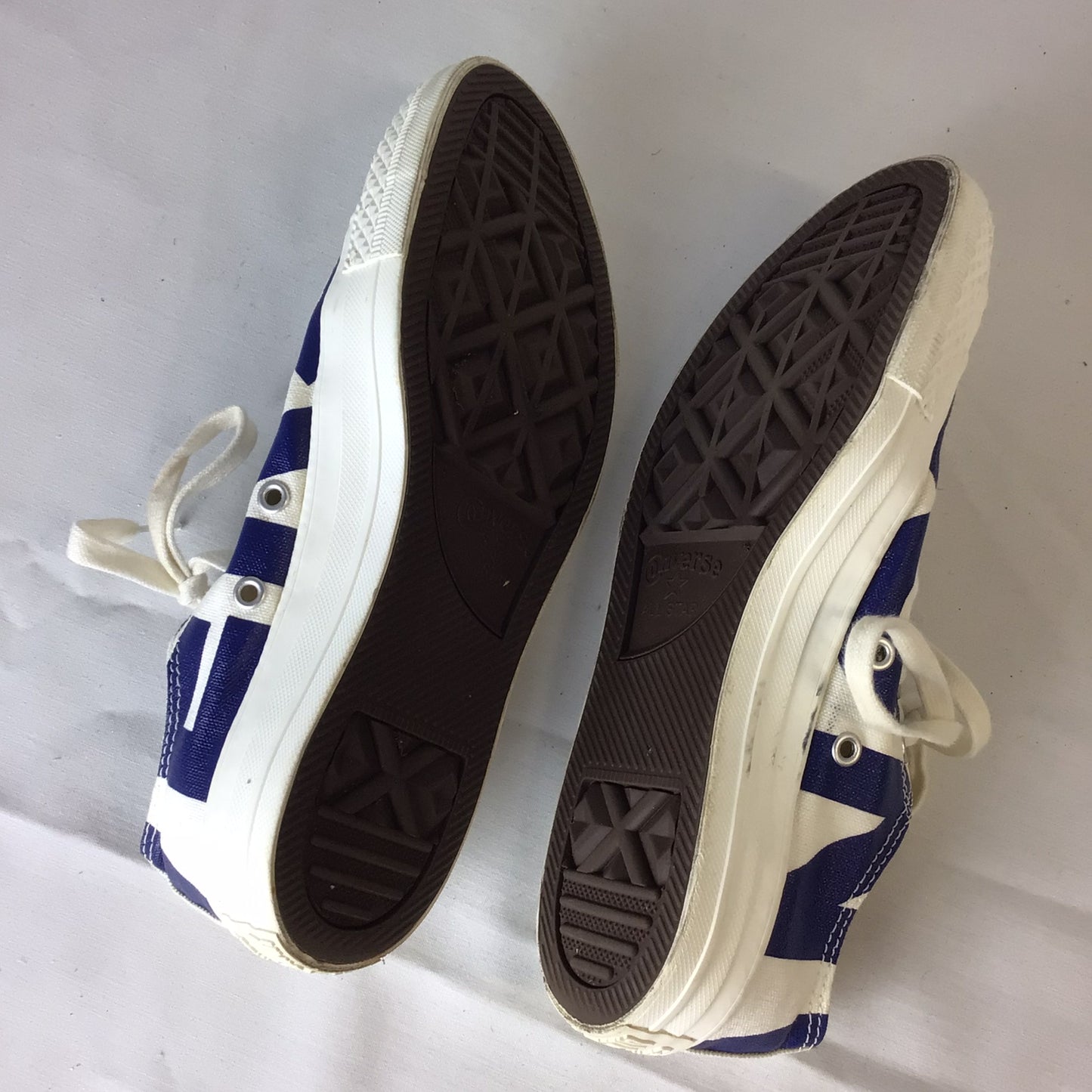 Converse Blue & White Screen Print Low Top Trainers Size 5 UK