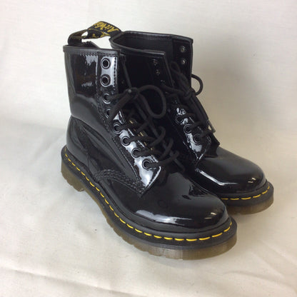 Dr Martens DMs 1460 11821 Black Patent Leather Boots Size 3 UK