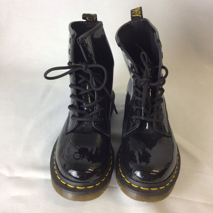 Dr Martens DMs 1460 11821 Black Patent Leather Boots Size 3 UK