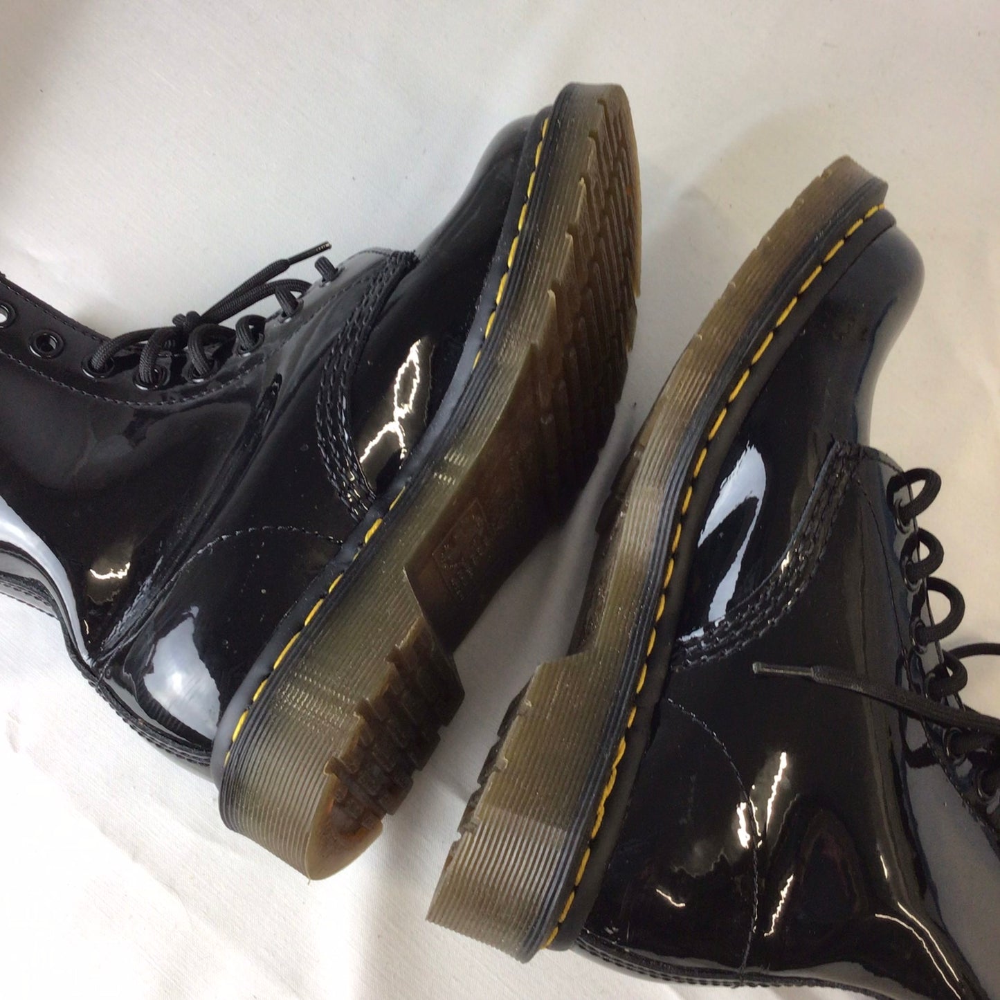 Dr Martens DMs 1460 11821 Black Patent Leather Boots Size 3 UK