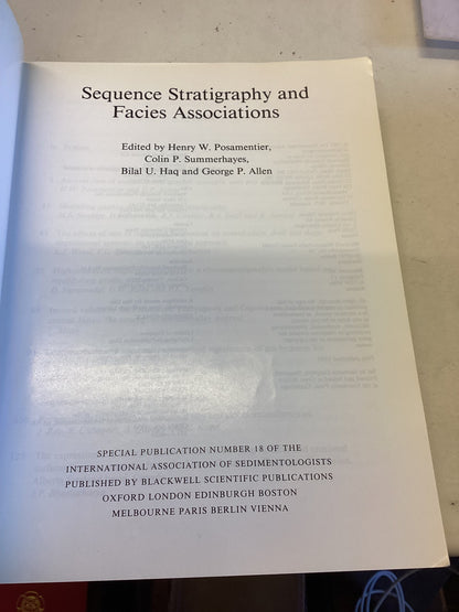 Sequence Stratigraphy and Facies Associations Special Publications No 18