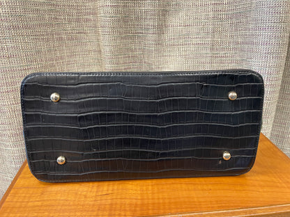 Dune Black Croc Effect Faux Leather Top Handle Day Bag Handbag