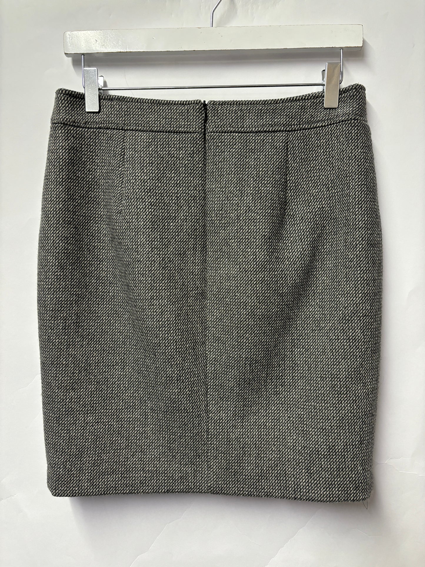 Oui Grey Lambswool Blend Mini Skirt 12