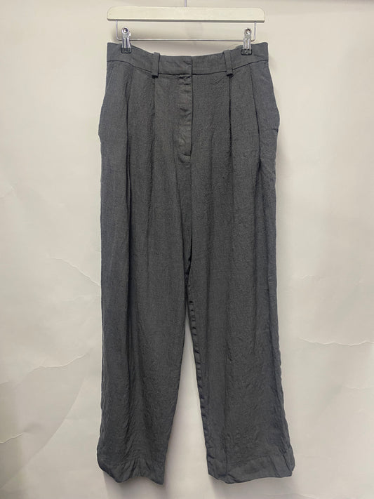 COS Grey Pleated Wool Trousers 10