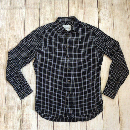 Vivienne Westwood Blue Check Print 100% Cotton Long Sleeve Shirt Size 46 (on label)
