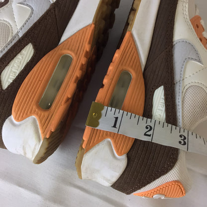 Nike Air Max 90 Orange, White & Brown Trainers DZ5379-100 Size 3 UK