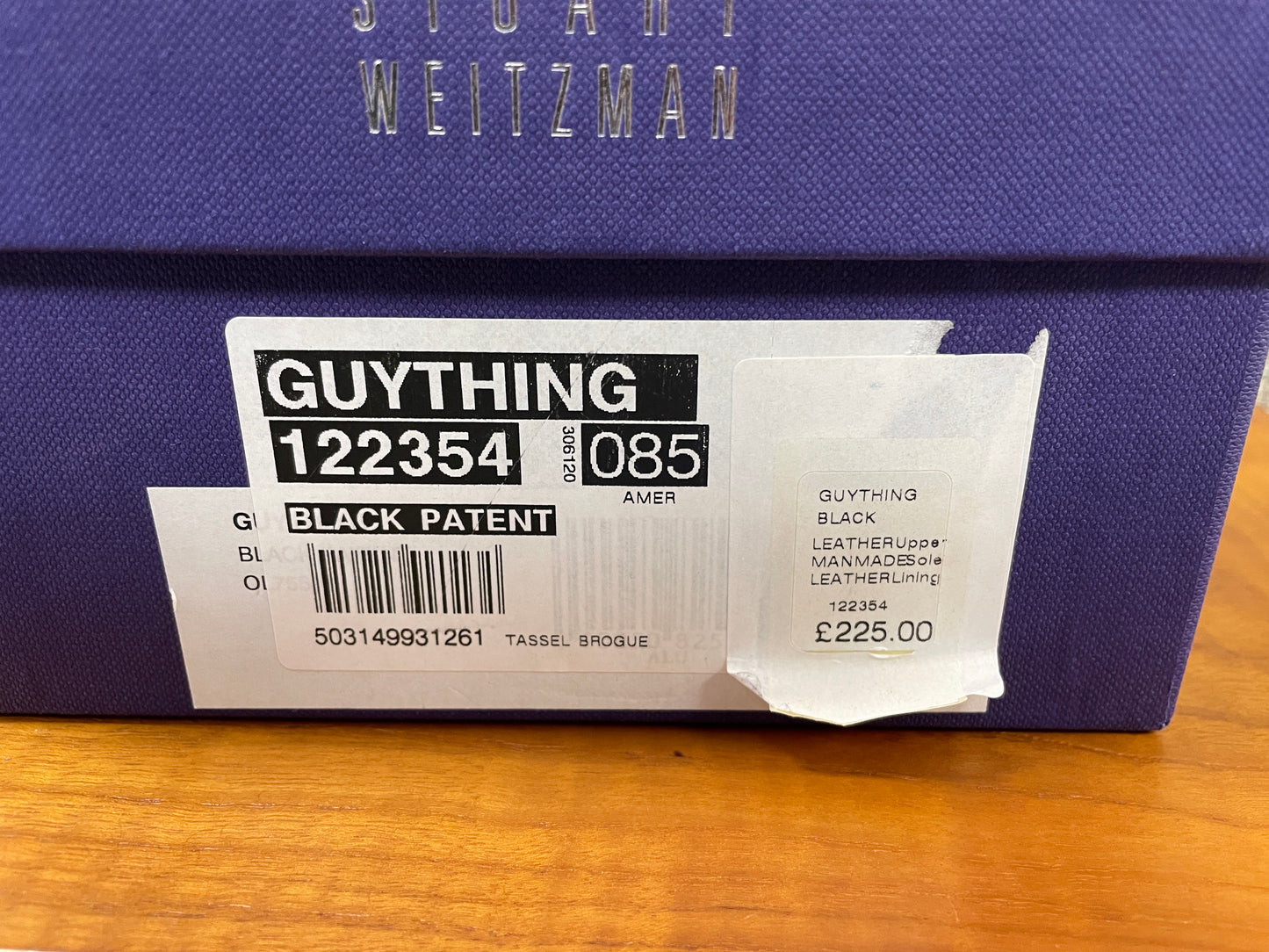 Stuart Weitzman at Russell & Bromley New with Box Black Suede Patent Brogue Tassel Loafers 8.5
