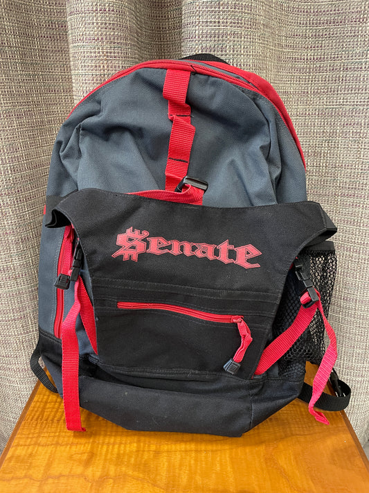 Senate Black & Grey with Red Trim Backpack Rucksack Bag