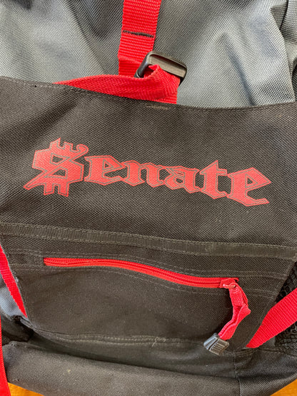 Senate Black & Grey with Red Trim Backpack Rucksack Bag