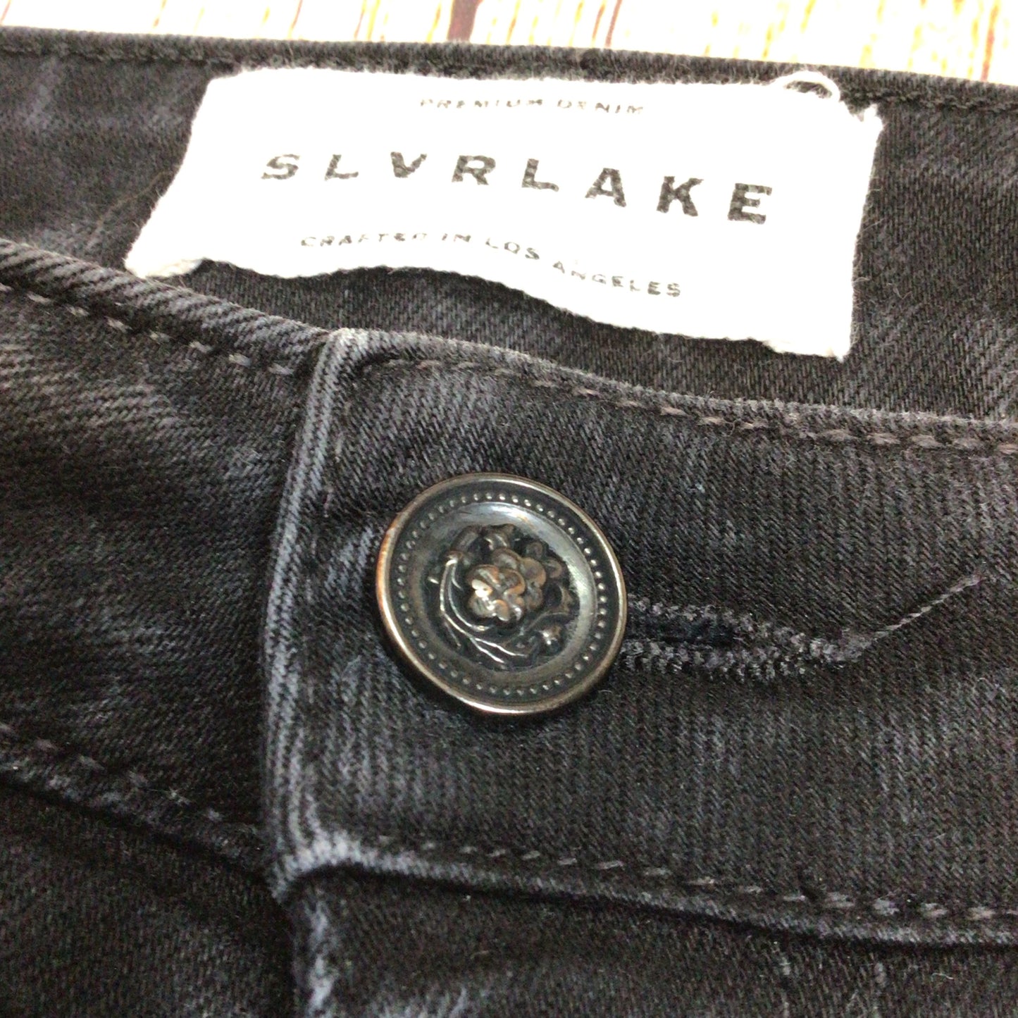 Slvrlake Lou Lou Black Cotton Blend Jeans Size 31