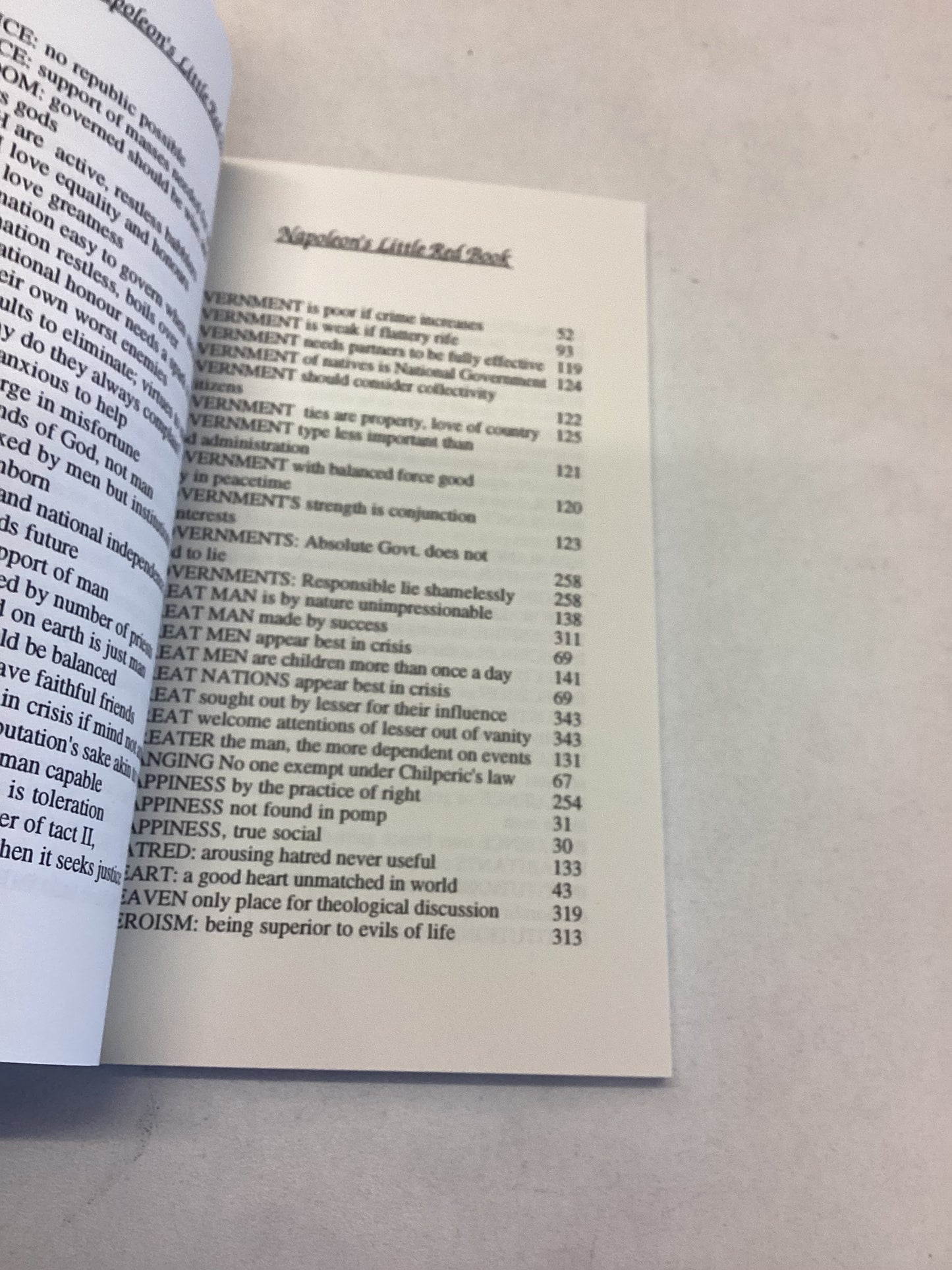 Napoleon's Little Red Book Maxims of War Thoughts on Society, Politics and The Art Of War Edited by John McErlean