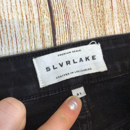 Slvrlake Lou Lou Black Cotton Blend Jeans Size 31