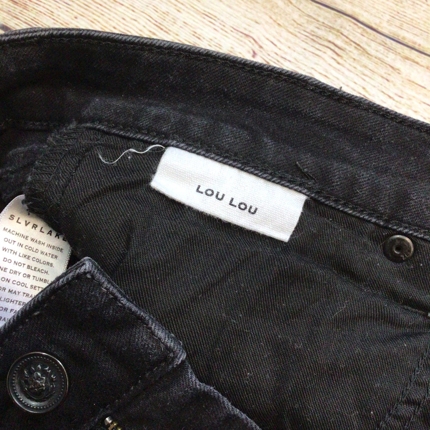 Slvrlake Lou Lou Black Cotton Blend Jeans Size 31